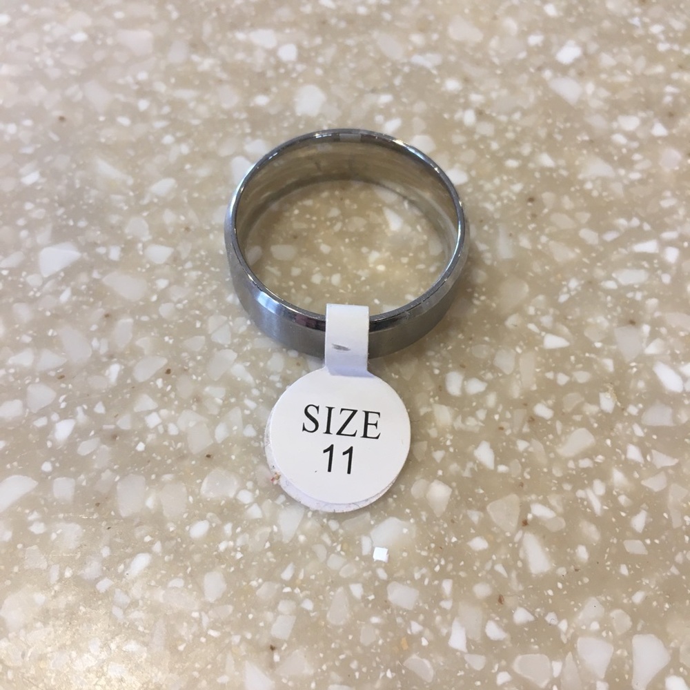 Men’s size 11 stainless steel wedding band